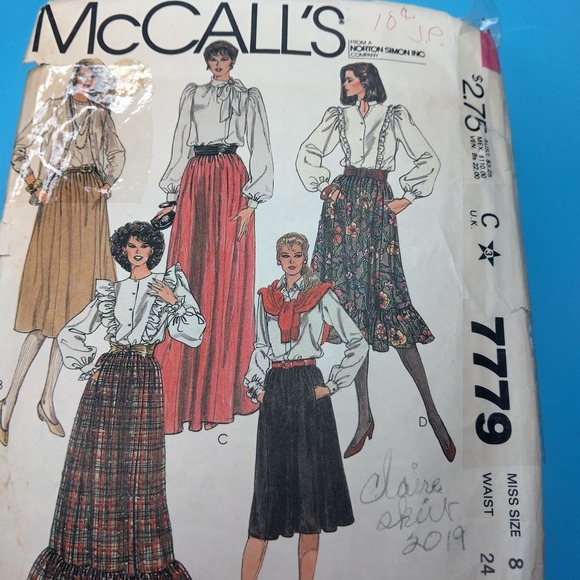 Vintage Sewing Pattern Lot Simplicity McCalls Dresses Blouses Skirts 70s 80s x10 - Picture 7 of 11